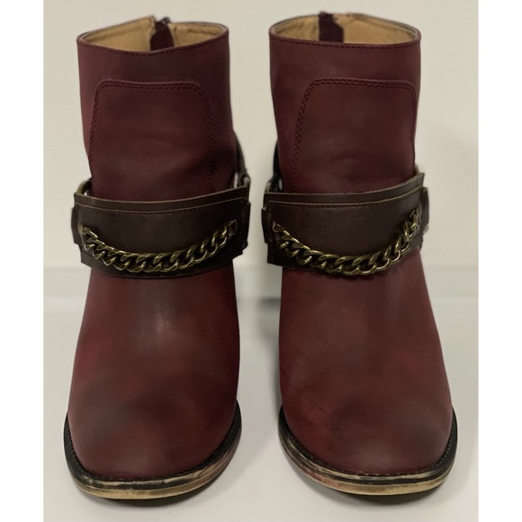 Candie's Heeled Ankle Boots Wine Size 9.5 - Picture 7 of 11